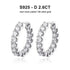 2.6ct D Color Moissanite 925 Sterling Sliver Plated White Gold Hoop Earring’s Jewelry and Clovers