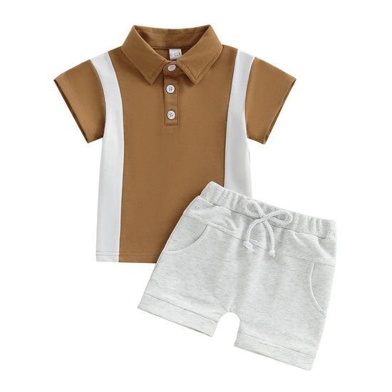 New Summer Children Shirt Short Sleeve T-Shirt Plus Shorts Two-Piece Casual Kids 2Pcs Set Jewelry and Clovers