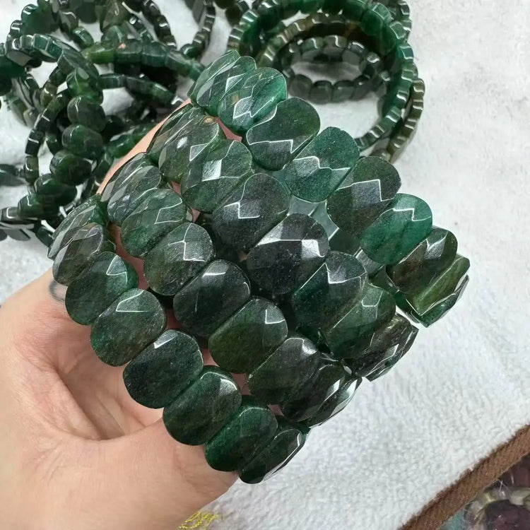 Natural Stone 8*14mm  Faceted Bracelets Lapis Labradorite Crystal  Red Jasper Agate Howlite Rhodonite Unakite For Wholesale Jewelry and Clovers
