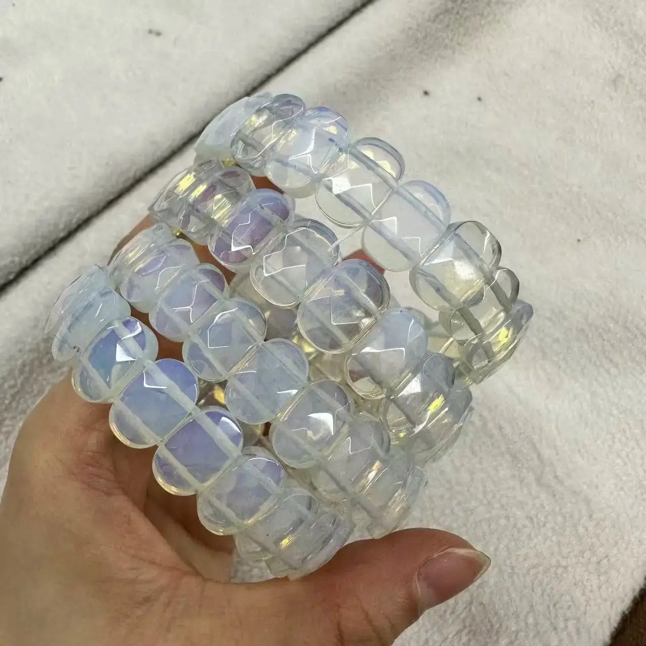 Natural Stone 8*14mm  Faceted Bracelets Lapis Labradorite Crystal  Red Jasper Agate Howlite Rhodonite Unakite For Wholesale Jewelry and Clovers