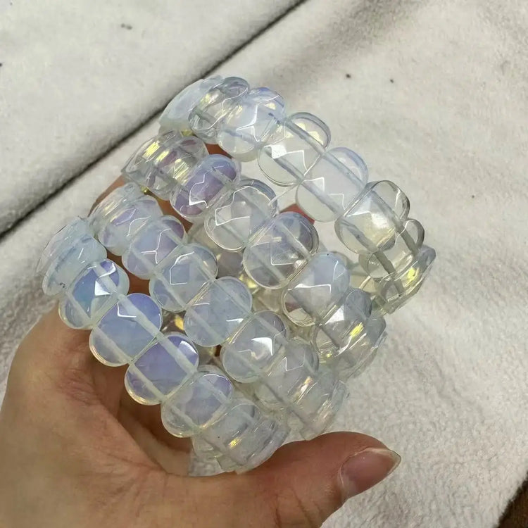 Natural Stone 8*14mm  Faceted Bracelets Lapis Labradorite Crystal  Red Jasper Agate Howlite Rhodonite Unakite For Wholesale Jewelry and Clovers