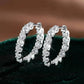 2.6ct D Color Moissanite 925 Sterling Sliver Plated White Gold Hoop Earring’s Jewelry and Clovers