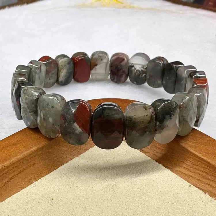 Natural Stone 8*14mm  Faceted Bracelets Lapis Labradorite Crystal  Red Jasper Agate Howlite Rhodonite Unakite For Wholesale Jewelry and Clovers