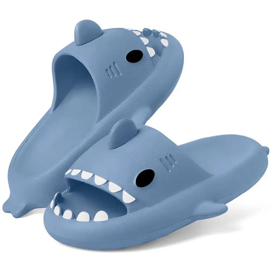 KIDMI Shark Cloud Slippers Shark Cute Slides for Women Man Summer Sandals Boys Girls Outdoor Beach Sandals Shower Couple Shoes US Shoe Size Chart INCLUDED Jewelry and Clovers