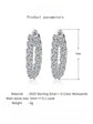 2.6ct D Color Moissanite 925 Sterling Sliver Plated White Gold Hoop Earring’s Jewelry and Clovers