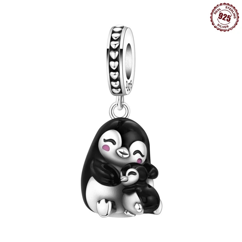 MISEFF New Original Bracelet 925 Sterling Silver Lovely Angel Girl Charms Beads For Jewelry Gifts