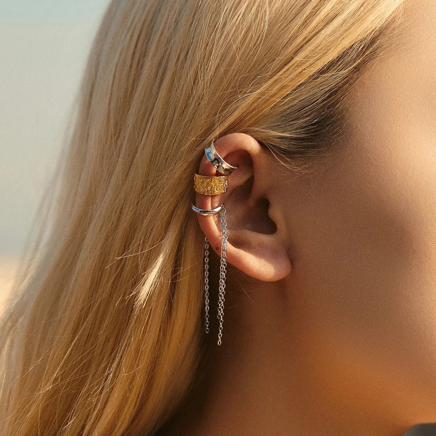 MODIAN 1PC Ear Cuff 925 Sterling SILVER Luxury Punk Geometric Clip Earrings Stackable Trendy Party Jewelry For Women: Girls Gift Jewelry and Clovers