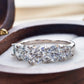 Luxury Total 3.6 Carat moissanite lab Diamonds Rings  Round Brilliant for Women Bride Wedding Band Gift fine dating Jewelry gift Jewelry and Clovers