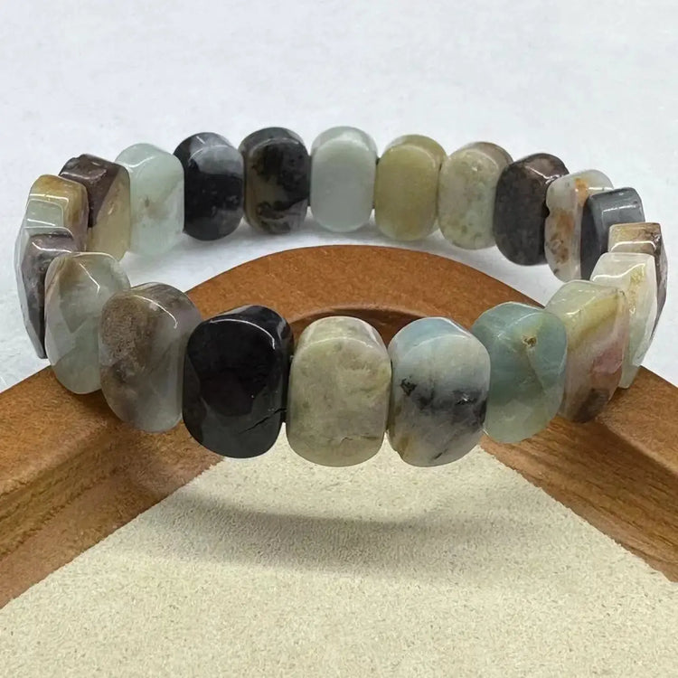 Natural Stone 8*14mm  Faceted Bracelets Lapis Labradorite Crystal  Red Jasper Agate Howlite Rhodonite Unakite For Wholesale Jewelry and Clovers