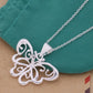 New 925 Sterling Silver Necklace Pendant Butterfly for Women Wedding Jewelry Fine Accessories High Quality Fashion Gifts Party Jewelry and Clovers