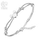 Fine Charms 925 Sterling Silver Mickey Bangle Bracelets For Women Wedding High Quality Fashion Jewelry Christmas Gifts LB001 Jewelry and Clovers
