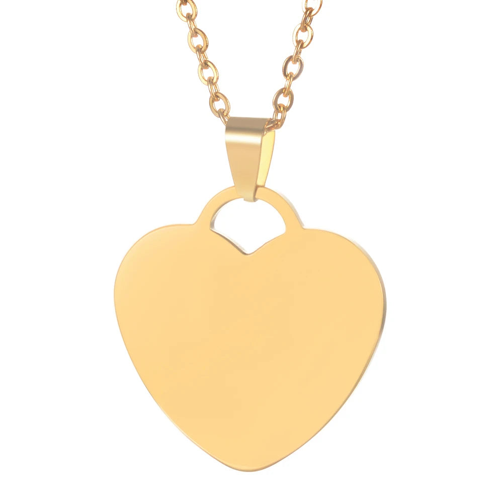 Custom Photo Necklace for Women Heart Stainless Steel Pendant Personalized Engraved Picture Frame on A Necklace