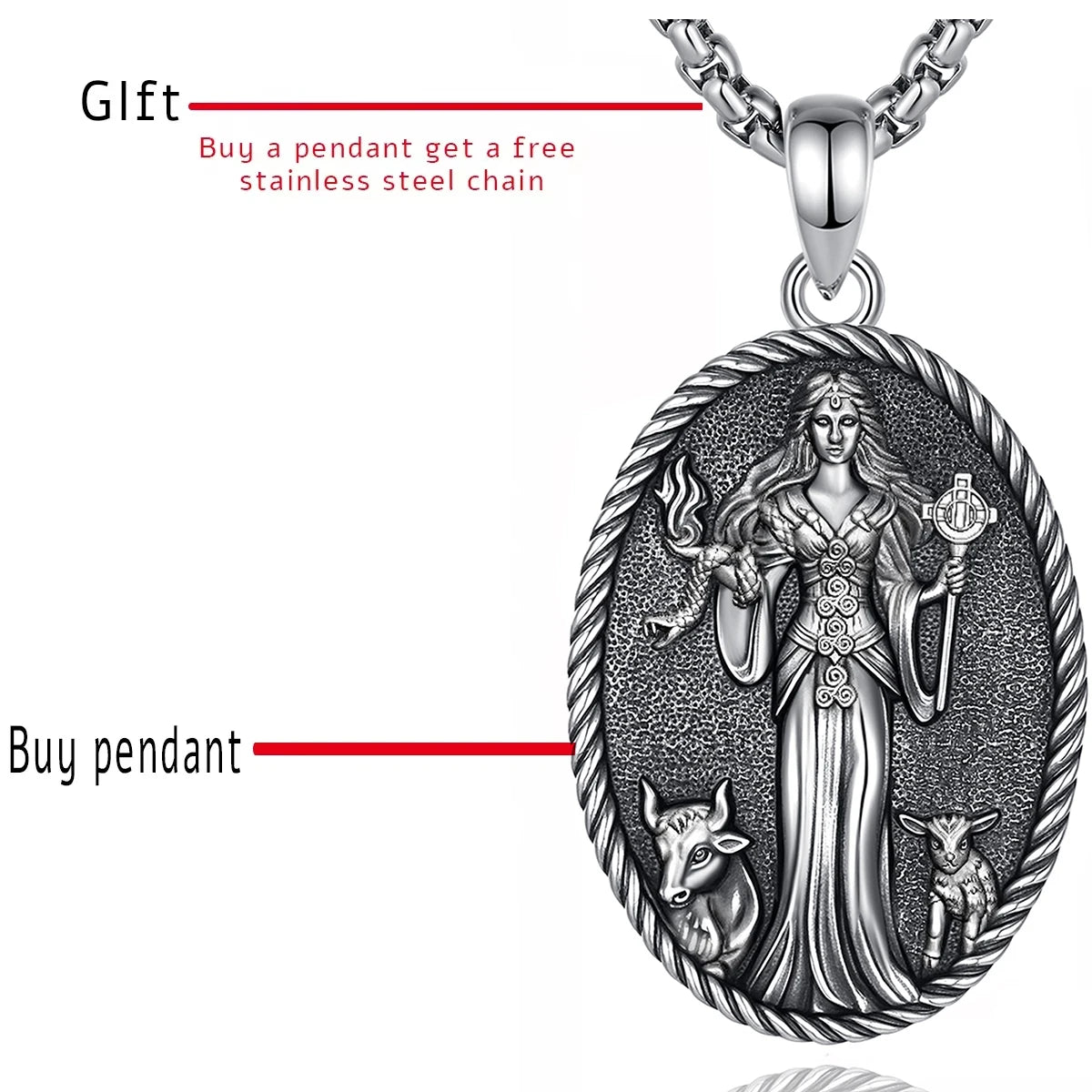 Eudora 925 Sterling Silver Brigid Goddess Necklace Brigid's Cross Amulet Pendant Wicca Pagan Jewelry Spiritual Gift for Women