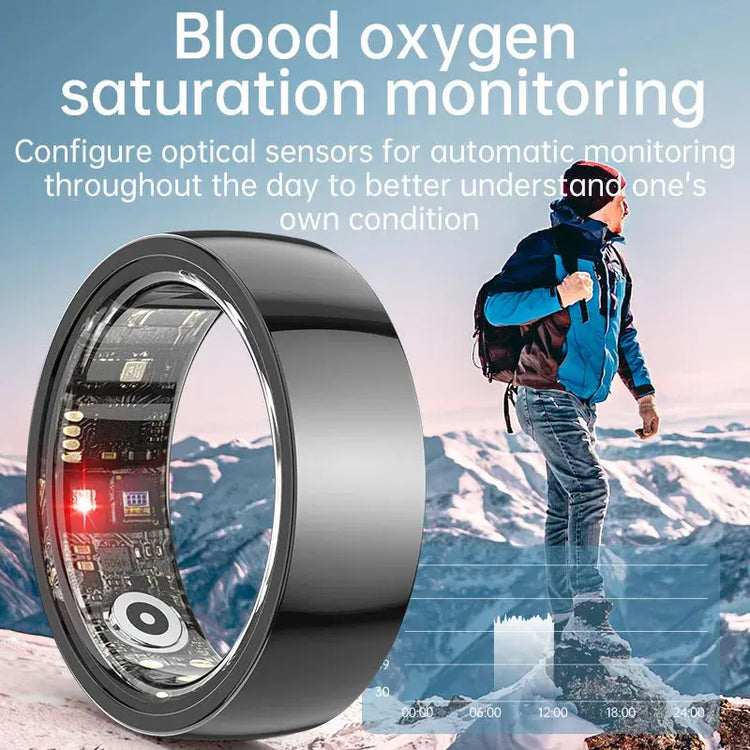 Smart Ring Bluetooth 5.1 Sleep Camera Remote Control Multiple Exercise Modes Wearable Fitness Ring Jewelry and Clovers