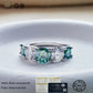 Luxury Total 3.6 Carat moissanite lab Diamonds Rings  Round Brilliant for Women Bride Wedding Band Gift fine dating Jewelry gift Jewelry and Clovers