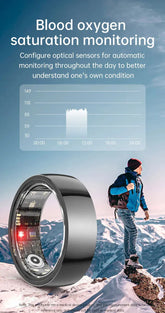 Smart Ring Bluetooth 5.1 Sleep Camera Remote Control Multiple Exercise Modes Wearable Fitness Ring Jewelry and Clovers