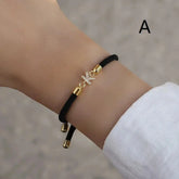 2023 New Pave Zircon A-Z Initial Letter Bracelets For Women Colorful Adjustable Rope Charm Bracelet For Women Jewelry Gift Jewelry and Clovers