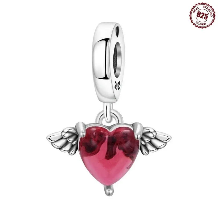 MISEFF New Original Bracelet 925 Sterling Silver Lovely Angel Girl Charms Beads For Jewelry Gifts Jewelry and Clovers