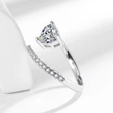 925 Sterling Silver Light Luxury Fashion Versatile Love Zircon Ring Birthday Party Anniversary Gift Jewelry and Clovers