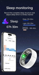 Smart Ring Bluetooth 5.1 Sleep Camera Remote Control Multiple Exercise Modes Wearable Fitness Ring Jewelry and Clovers