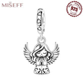 MISEFF New Original Bracelet 925 Sterling Silver Lovely Angel Girl Charms Beads For Jewelry Gifts Jewelry and Clovers