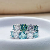 Luxury Total 3.6 Carat moissanite lab Diamonds Rings  Round Brilliant for Women Bride Wedding Band Gift fine dating Jewelry gift Jewelry and Clovers