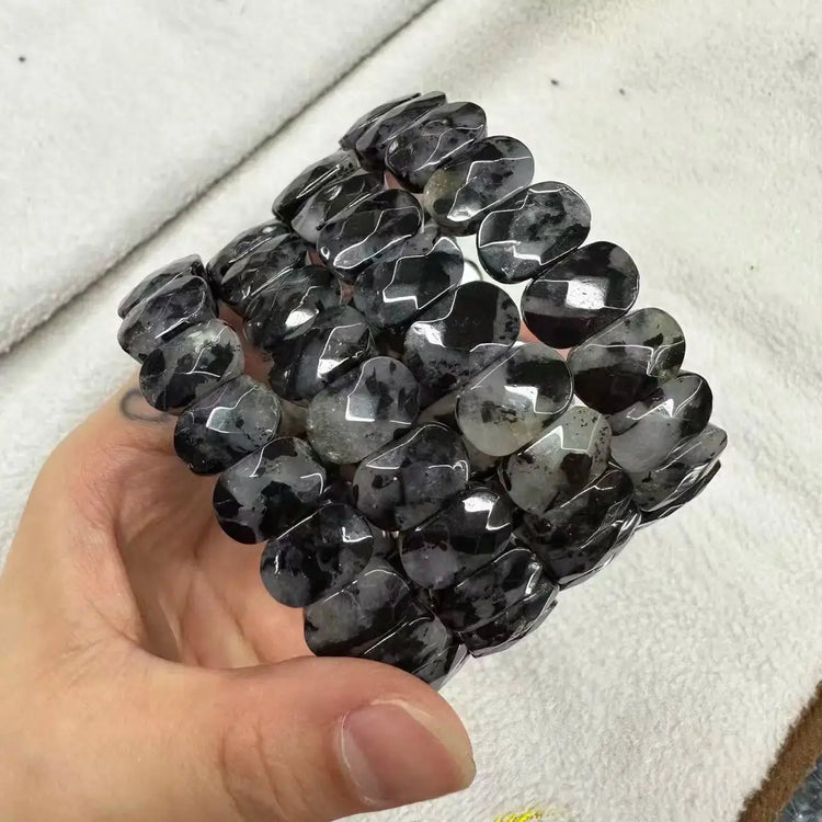 Natural Stone 8*14mm  Faceted Bracelets Lapis Labradorite Crystal  Red Jasper Agate Howlite Rhodonite Unakite For Wholesale Jewelry and Clovers