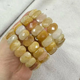 Natural Stone 8*14mm  Faceted Bracelets Lapis Labradorite Crystal  Red Jasper Agate Howlite Rhodonite Unakite For Wholesale Jewelry and Clovers