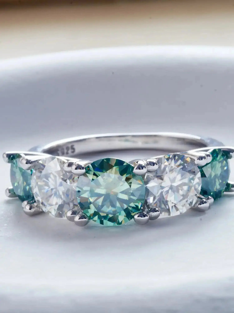 Luxury Total 3.6 Carat moissanite lab Diamonds Rings  Round Brilliant for Women Bride Wedding Band Gift fine dating Jewelry gift Jewelry and Clovers