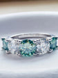 Luxury Total 3.6 Carat moissanite lab Diamonds Rings  Round Brilliant for Women Bride Wedding Band Gift fine dating Jewelry gift Jewelry and Clovers