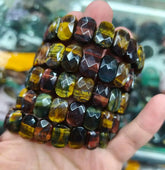 Natural Stone 8*14mm  Faceted Bracelets Lapis Labradorite Crystal  Red Jasper Agate Howlite Rhodonite Unakite For Wholesale Jewelry and Clovers