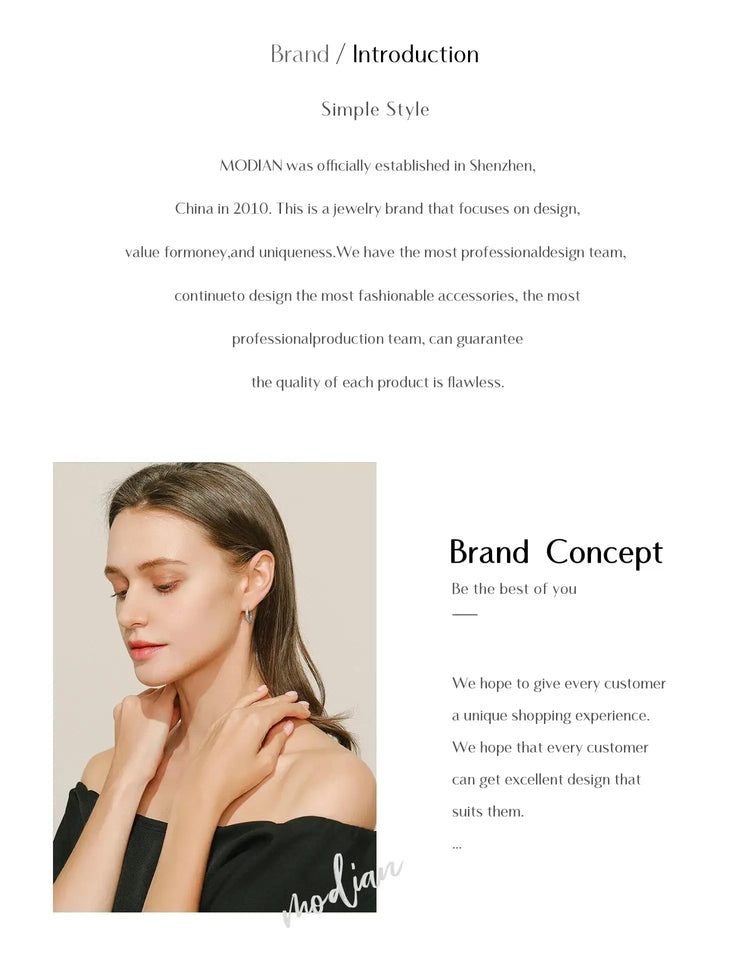 MODIAN 1PC Ear Cuff 925 Sterling SILVER Luxury Punk Geometric Clip Earrings Stackable Trendy Party Jewelry For Women: Girls Gift Jewelry and Clovers