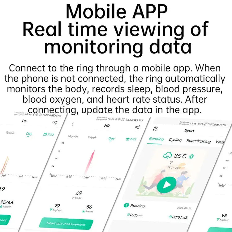 Smart Ring Bluetooth 5.1 Sleep Camera Remote Control Multiple Exercise Modes Wearable Fitness Ring Jewelry and Clovers
