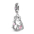 Charms Beads 925 Sterling Silver Pink Love Bow Rubik&