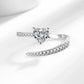 925 Sterling Silver Light Luxury Fashion Versatile Love Zircon Ring Birthday Party Anniversary Gift Jewelry and Clovers