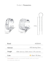 MODIAN 1PC Ear Cuff 925 Sterling SILVER Luxury Punk Geometric Clip Earrings Stackable Trendy Party Jewelry For Women: Girls Gift Jewelry and Clovers