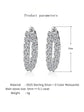 2.6ct D Color Moissanite 925 Sterling Sliver Plated White Gold Hoop Earring’s Jewelry and Clovers