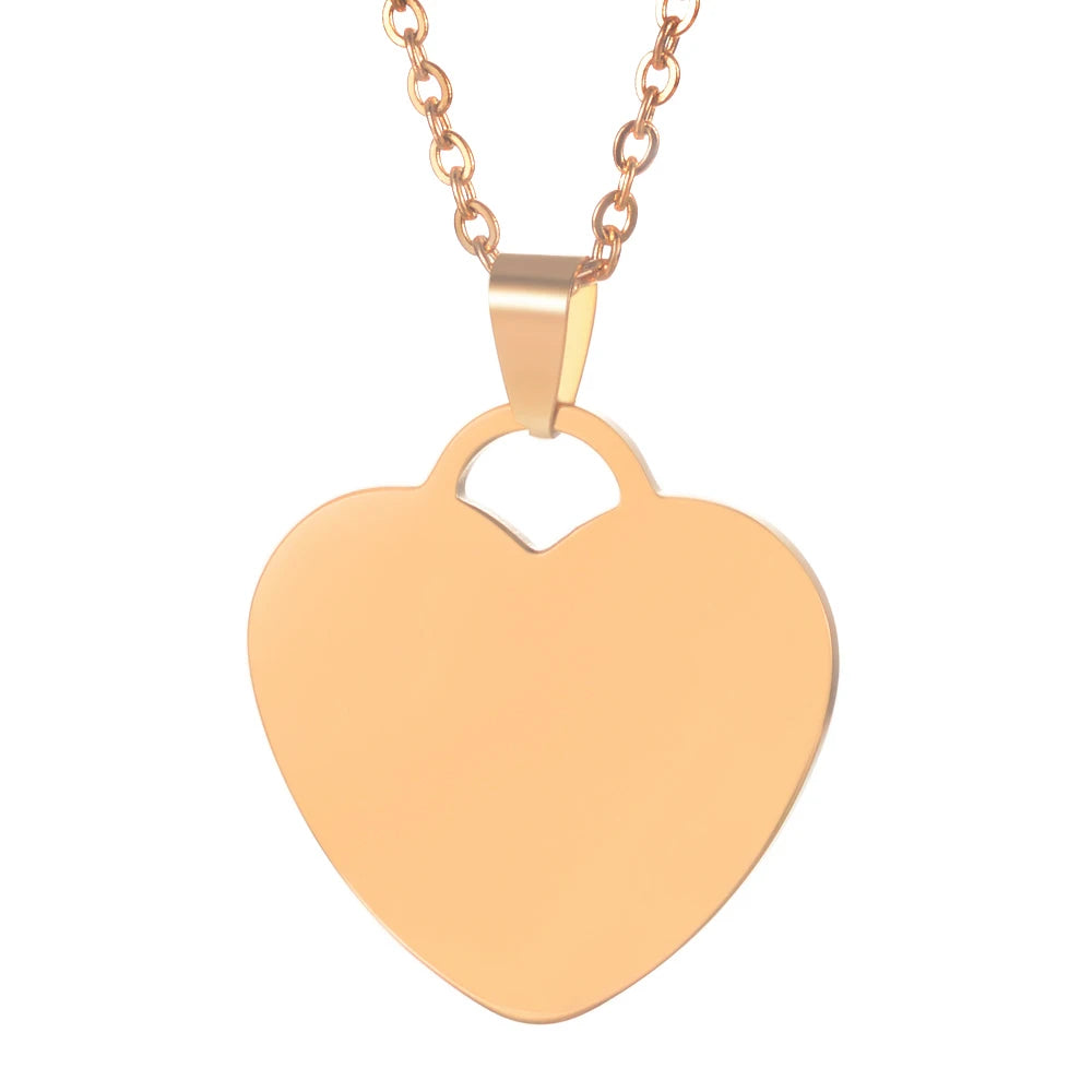 Custom Photo Necklace for Women Heart Stainless Steel Pendant Personalized Engraved Picture Frame on A Necklace
