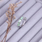 New Fashion Silver Color Green Flower Leaf Rose Daisy Enamel Open Finger Rings For Women Girl Jewelry Gift Dropship Wholesale Jewelry and Clovers