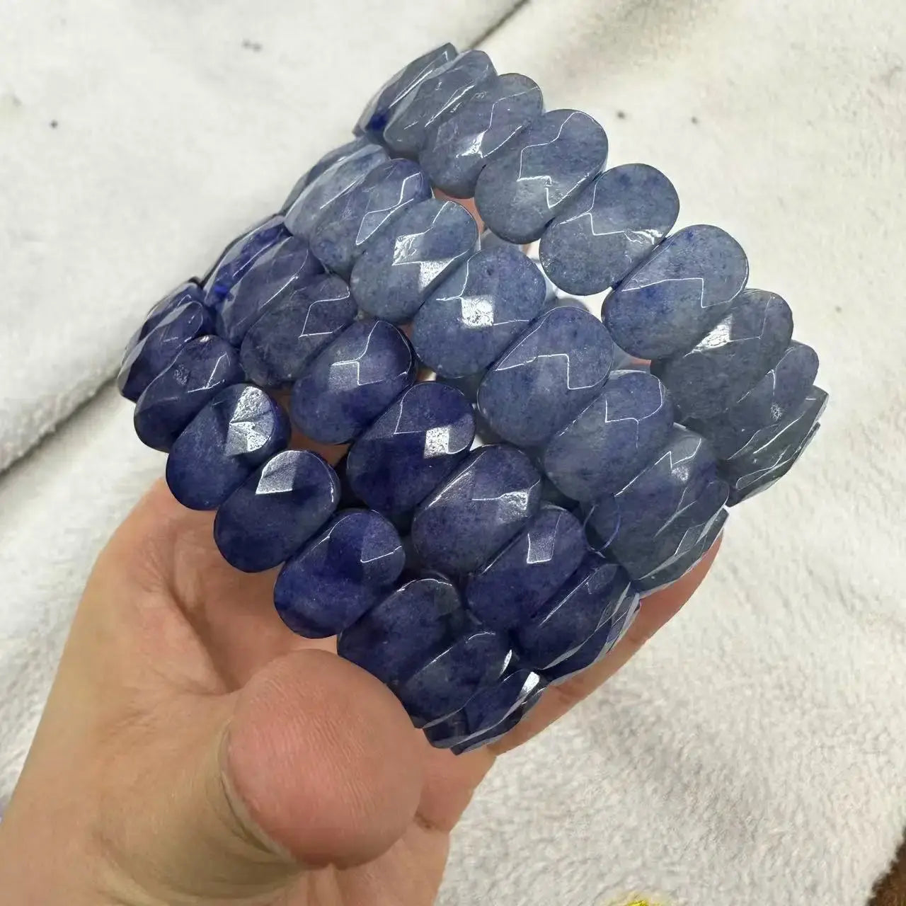Natural Stone 8*14mm  Faceted Bracelets Lapis Labradorite Crystal  Red Jasper Agate Howlite Rhodonite Unakite For Wholesale Jewelry and Clovers