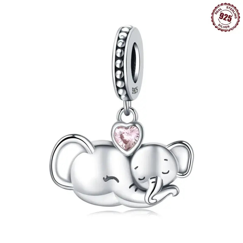 MISEFF New Original Bracelet 925 Sterling Silver Lovely Angel Girl Charms Beads For Jewelry Gifts Jewelry and Clovers