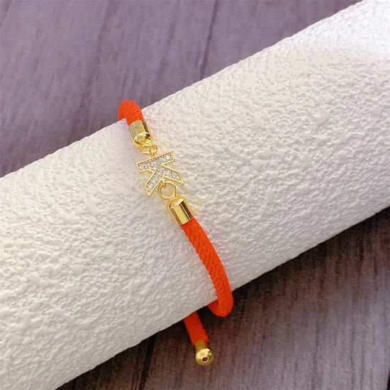 2023 New Pave Zircon A-Z Initial Letter Bracelets For Women Colorful Adjustable Rope Charm Bracelet For Women Jewelry Gift Jewelry and Clovers