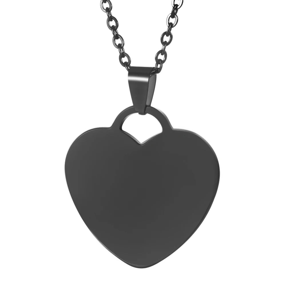 Custom Photo Necklace for Women Heart Stainless Steel Pendant Personalized Engraved Picture Frame on A Necklace