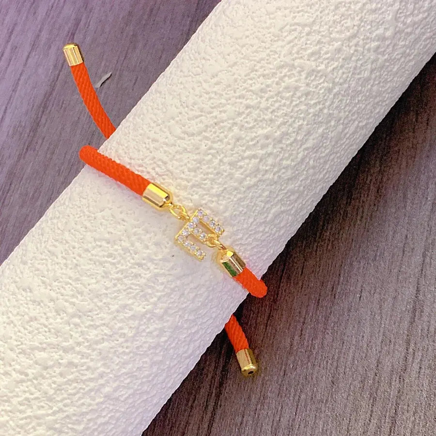 2023 New Pave Zircon A-Z Initial Letter Bracelets For Women Colorful Adjustable Rope Charm Bracelet For Women Jewelry Gift Jewelry and Clovers
