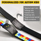 Custom Autism ID Bracelets Parents Gift To Son Boys, Colorful Puzzle Silicon Bracelet Free Engraving Jewelry and Clovers