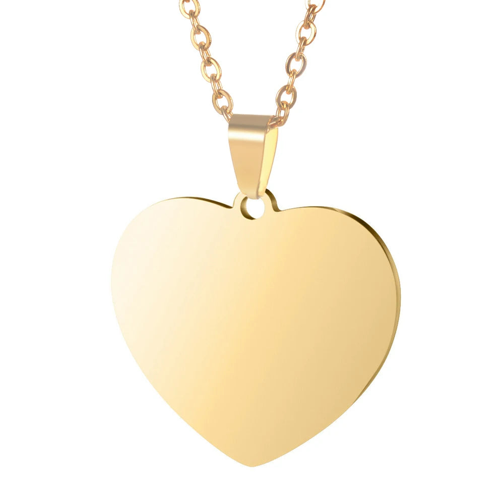 Custom Photo Necklace for Women Heart Stainless Steel Pendant Personalized Engraved Picture Frame on A Necklace