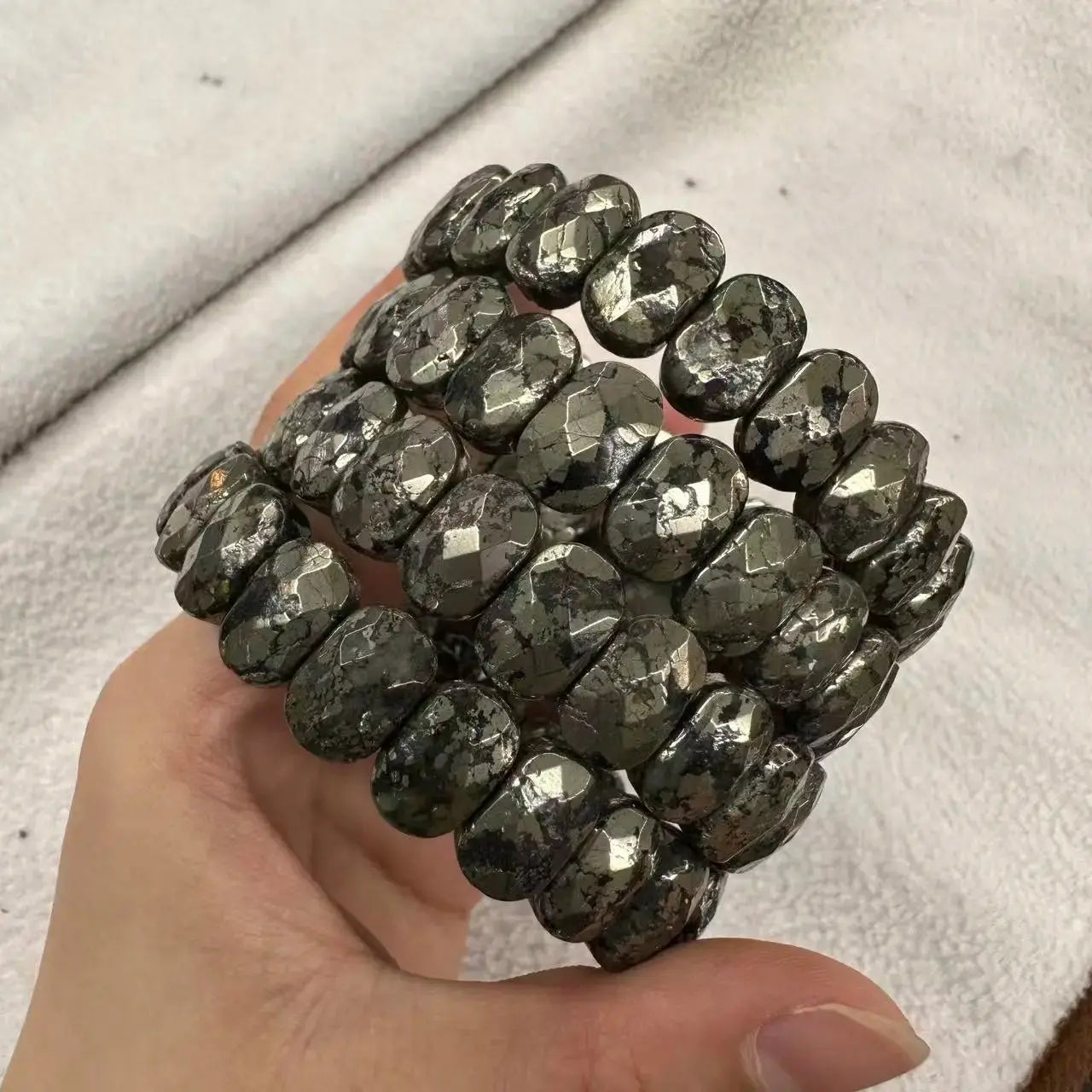 Natural Stone 8*14mm  Faceted Bracelets Lapis Labradorite Crystal  Red Jasper Agate Howlite Rhodonite Unakite For Wholesale Jewelry and Clovers