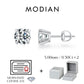 MODIAN D Color 1CT Moissanite Stud Earrings For Women 925 Sterling Silver 0.5CT Dazzling Lab Diamond Wedding Jewelry Gifts Jewelry and Clovers