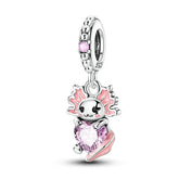 Charms Beads 925 Sterling Silver Pink Love Bow Rubik&