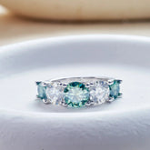 Luxury Total 3.6 Carat moissanite lab Diamonds Rings  Round Brilliant for Women Bride Wedding Band Gift fine dating Jewelry gift Jewelry and Clovers